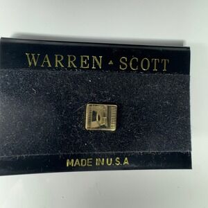 Warren‎ Scott Gold Tone Letter G Tie Tack Lapel Pin Made in USA